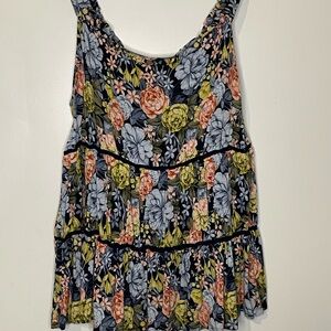 Torrid Floral Tank Top - Black and Multicolor